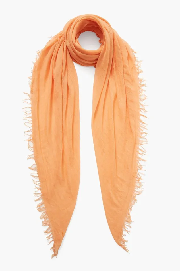 Chan Luu Scarves Women Cashmere And Silk Scarf Pumpkin