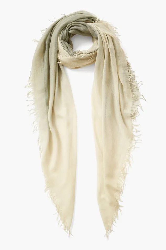 Chan Luu Scarves Women Cashmere And Silk Scarf Sage Dip Dyed