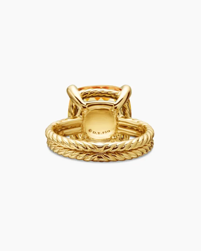 Chatelaine Ring In 18K Yellow Gold With Diamonds 14mm Women David Yurman Statement Chatelaine Ring In 18K Yellow Gold With Diamonds 14mm Women David Yurman Statement