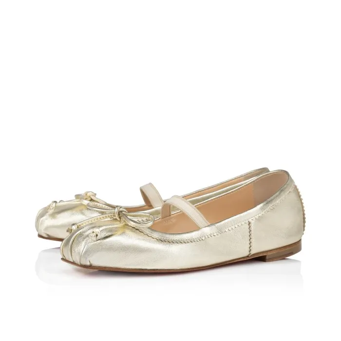 Christian Louboutin Ballerinas Kids Baballet Ballerinas 8211 Iridescent Nappa Leather 8211 Platine Baby Christian Louboutin Ballerinas Kids Baballet Ballerinas 8211 Iridescent Nappa Leather 8211 Platine Baby