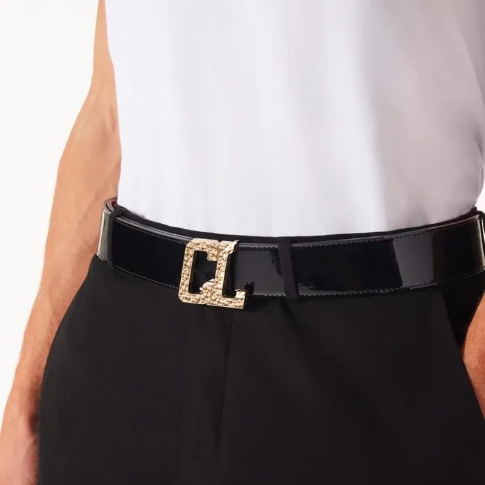 Christian Louboutin Belts Men Happy Rui CL Logo Belt Buckle Belt Buckle 8211 Hammered Metal 8211 Gold Christian Louboutin Belts Men Happy Rui CL Logo Belt Buckle Belt Buckle 8211 Hammered Metal 8211 Gold
