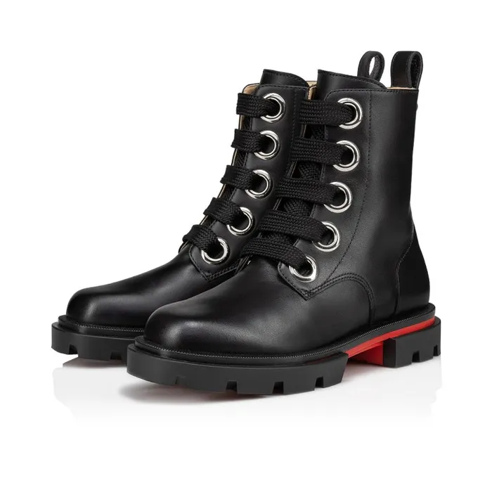 Christian Louboutin Boots and Loafers Kids Montana Boots 8211 Calf Leather 8211 Black Christian Louboutin Boots and Loafers Kids Montana Boots 8211 Calf Leather 8211 Black