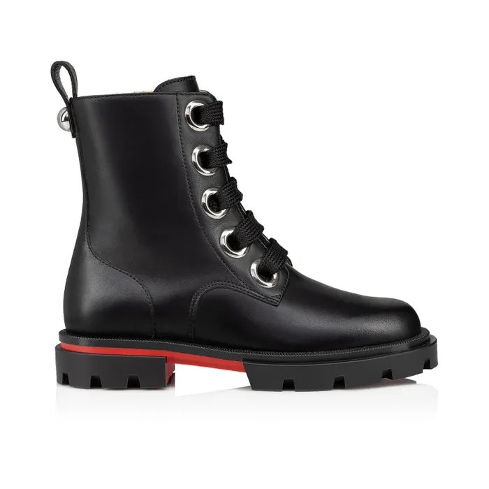 Christian Louboutin Boots and Loafers Kids Montana Boots 8211 Calf Leather 8211 Black