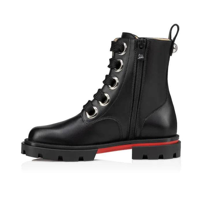 Christian Louboutin Boots and Loafers Kids Montana Boots 8211 Calf Leather 8211 Black