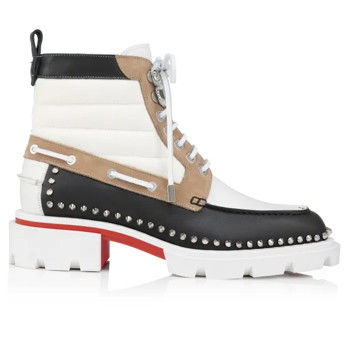 Christian Louboutin Boots Men Our Steckel Boot Boots 8211 Olona Canva And Nubuck Calf Leather 8211 Black