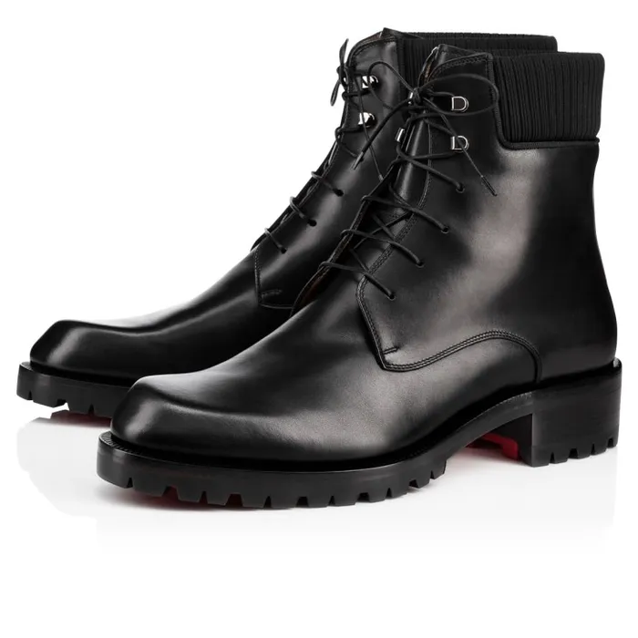 Christian Louboutin Boots Men Trapman Boots 8211 Calf Leather 8211 Black
