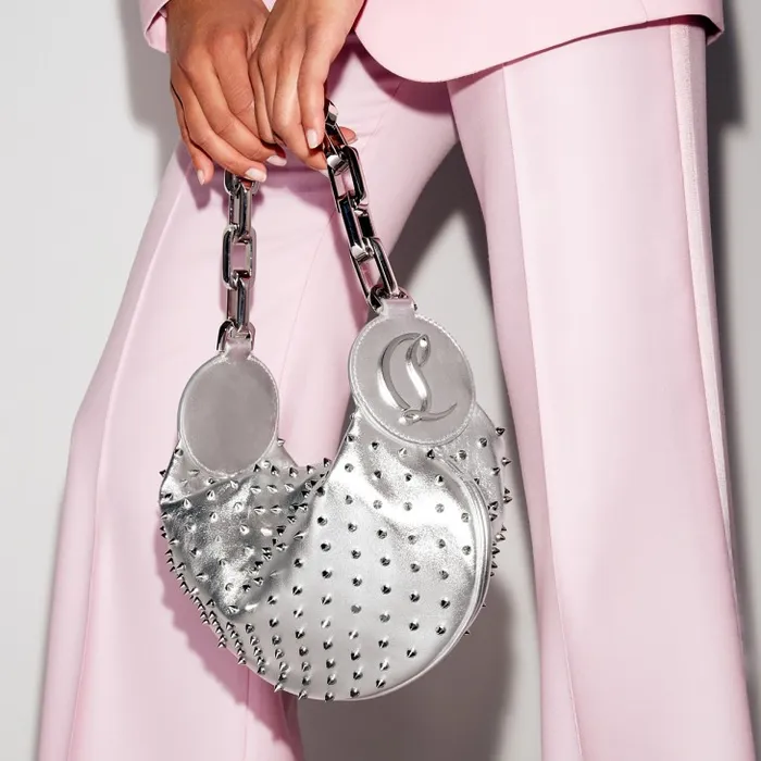 Christian Louboutin Clutches and Evening Bags Women Le 54 Chain Bag 8211 Nappa Leather And Spikes 8211 Silver Christian Louboutin Clutches and Evening Bags Women Le 54 Chain Bag 8211 Nappa Leather And Spikes 8211 Silver