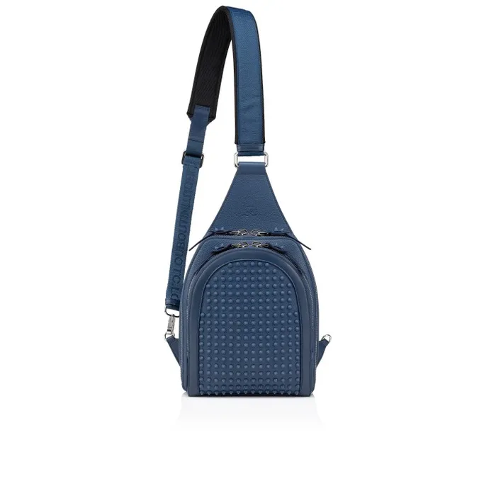 Christian Louboutin Crossbody Bags MenWomen Loubifunk Backpack 8211 Grained Calf Leather 8211 Denim
