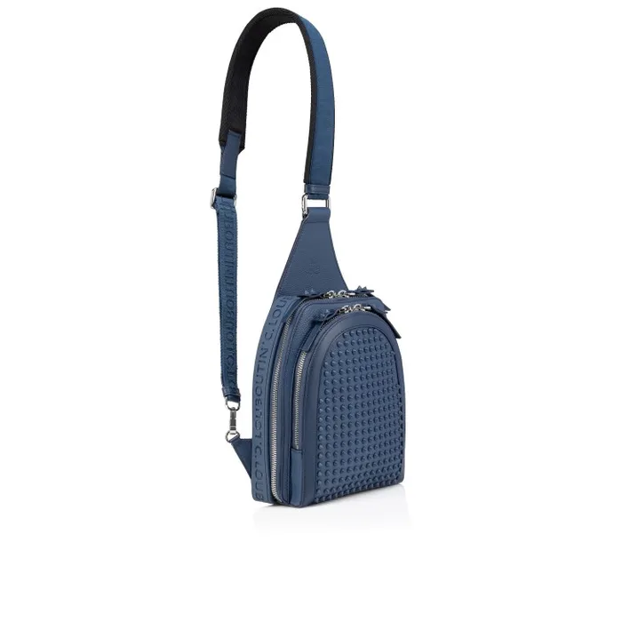 Christian Louboutin Crossbody Bags MenWomen Loubifunk Backpack 8211 Grained Calf Leather 8211 Denim