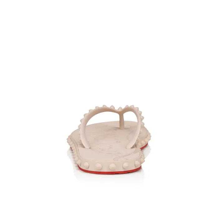 Christian Louboutin Flats and Loafers Women Super Loubi Flip Flipflops 8211 Rubber 8211 Leche