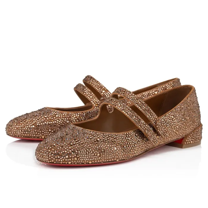 Christian Louboutin Flats and Loafers Women Sweet Jane Strass Ballerinas 8211 Veau Velours And Strass 8211 Nude 5 Christian Louboutin Flats and Loafers Women Sweet Jane Strass Ballerinas 8211 Veau Velours And Strass 8211 Nude 5