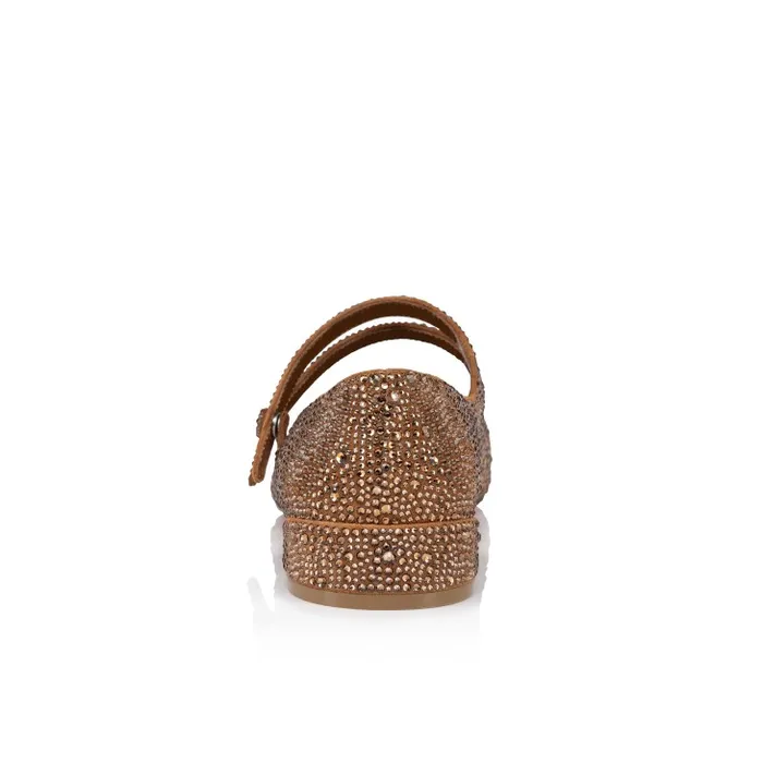 Christian Louboutin Flats and Loafers Women Sweet Jane Strass Ballerinas 8211 Veau Velours And Strass 8211 Nude 5