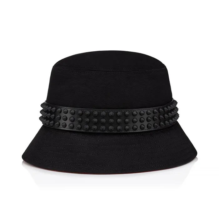 Christian Louboutin Hats WomenMen Bobino Spikes Bucket Hat 8211 Canva And Spikes 8211 Black Christian Louboutin Hats WomenMen Bobino Spikes Bucket Hat 8211 Canva And Spikes 8211 Black