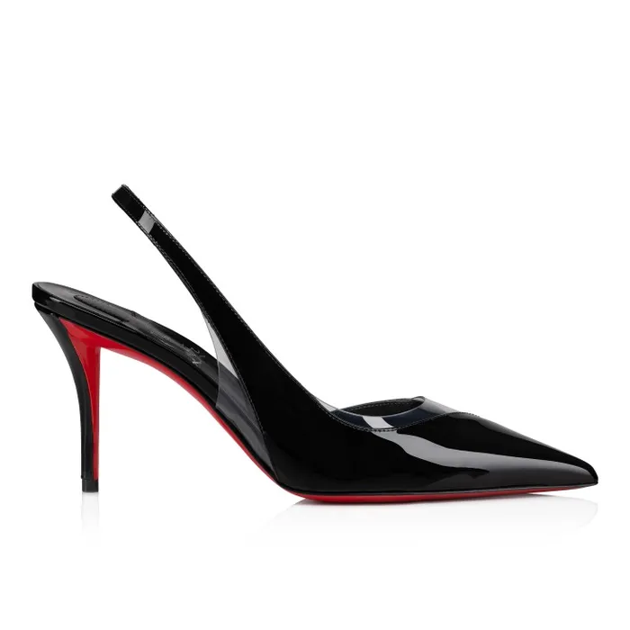 Christian Louboutin Pumps Women Posticha 80 Mm Sling Back Pumps 8211 Patent Calf Leather Et PVC 8211 Black