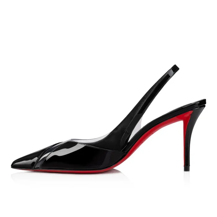 Christian Louboutin Pumps Women Posticha 80 Mm Sling Back Pumps 8211 Patent Calf Leather Et PVC 8211 Black