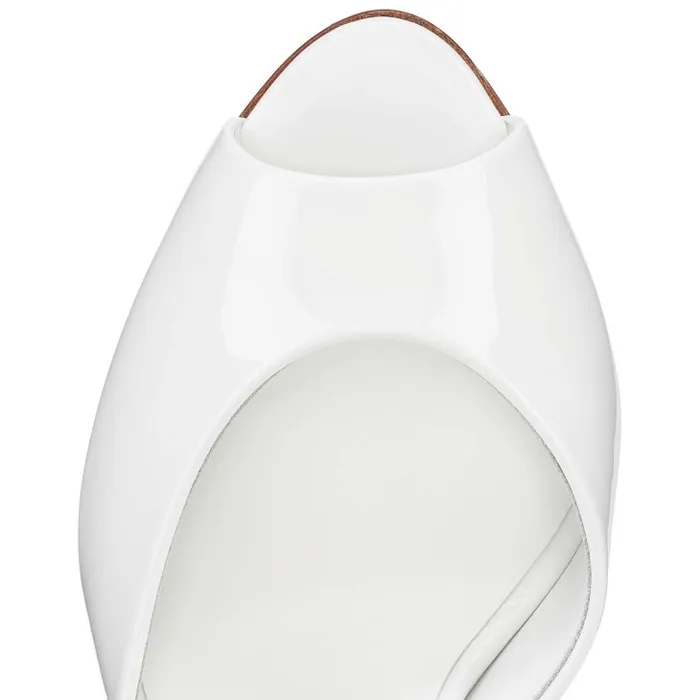 Christian Louboutin Sandals and Slides Women Me Dolly 100 Mm Mules 8211 Patent Calf 8211 Bianco