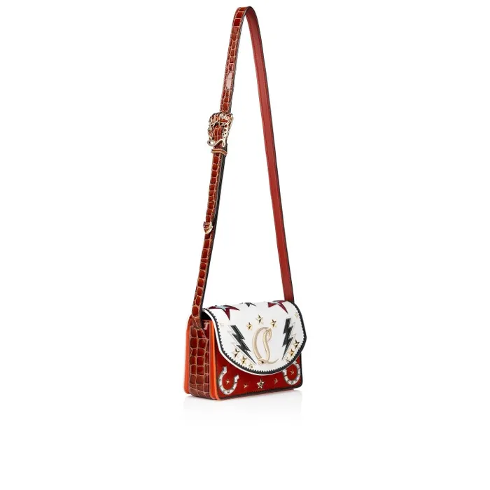 Christian Louboutin Shoulder Bags Women Loubi54 Giddy Crossbody Bag 8211 Abrasivato Calf Leather 8211 White