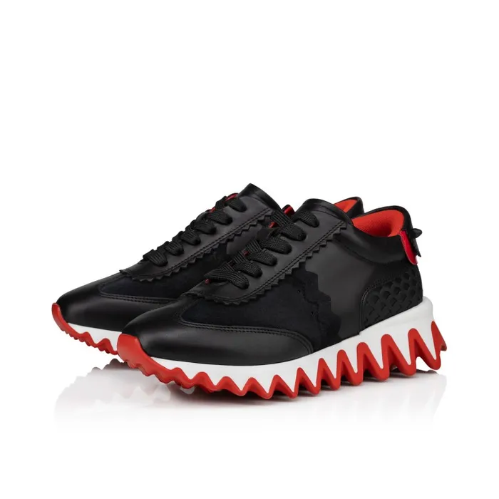 Christian Louboutin Sneakers Kids Mini Shark Sneakers 8211 Calf Leather Suede And Patent Calf Leather 8211 Black Christian Louboutin Sneakers Kids Mini Shark Sneakers 8211 Calf Leather Suede And Patent Calf Leather 8211 Black