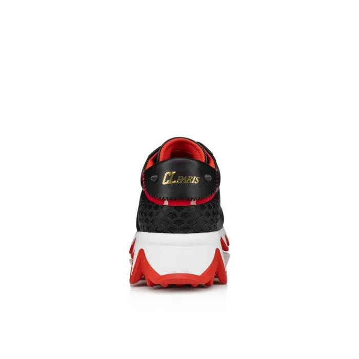 Christian Louboutin Sneakers Kids Mini Shark Sneakers 8211 Calf Leather Suede And Patent Calf Leather 8211 Black