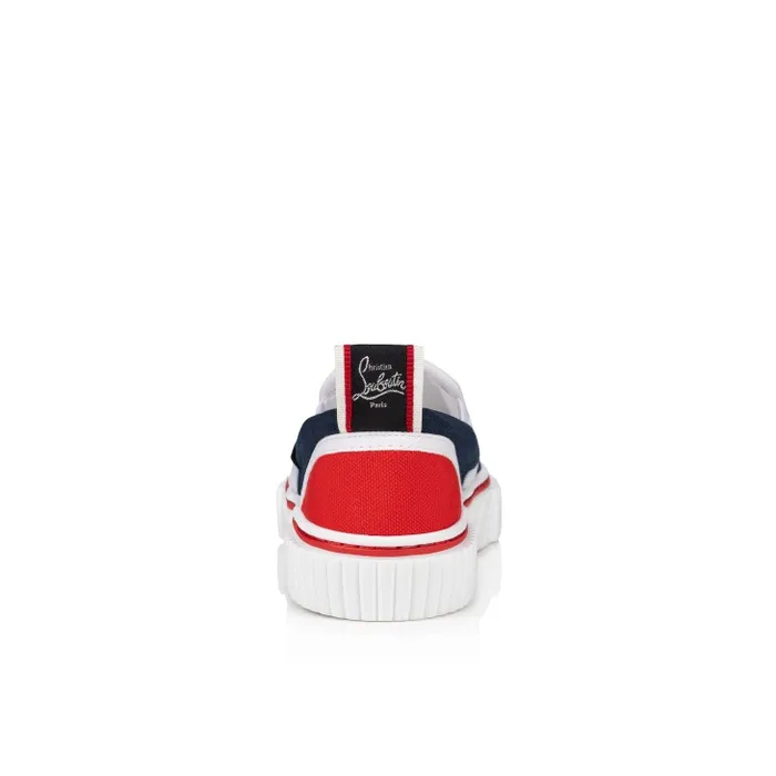 Christian Louboutin Sneakers Kids Pedrito Boat Crest Slipon Sneakers 8211 Olona Canva 8211 Navy