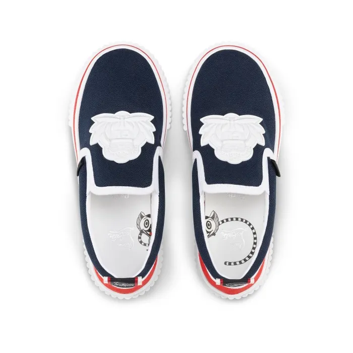 Christian Louboutin Sneakers Kids Pedrito Boat Crest Slipon Sneakers 8211 Olona Canva 8211 Navy
