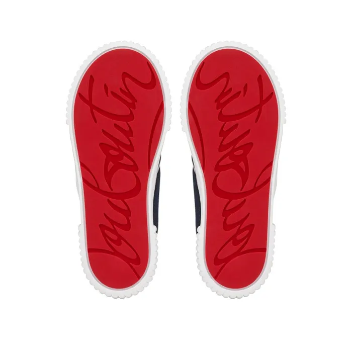 Christian Louboutin Sneakers Kids Pedrito Boat Crest Slipon Sneakers 8211 Olona Canva 8211 Navy