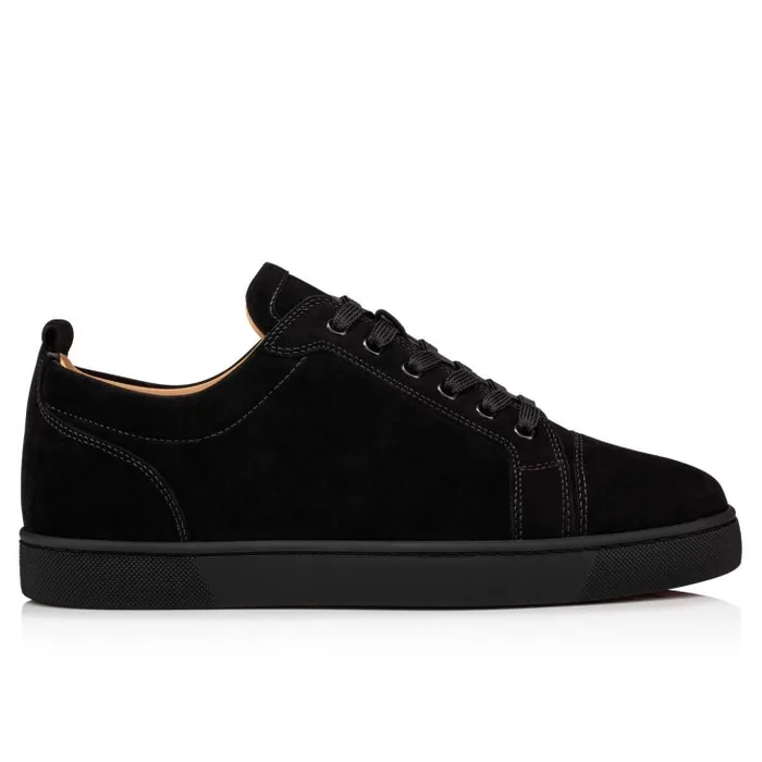Christian Louboutin Sneakers Men Louis Junior Sneakers 8211 Veau Velours 8211 Black