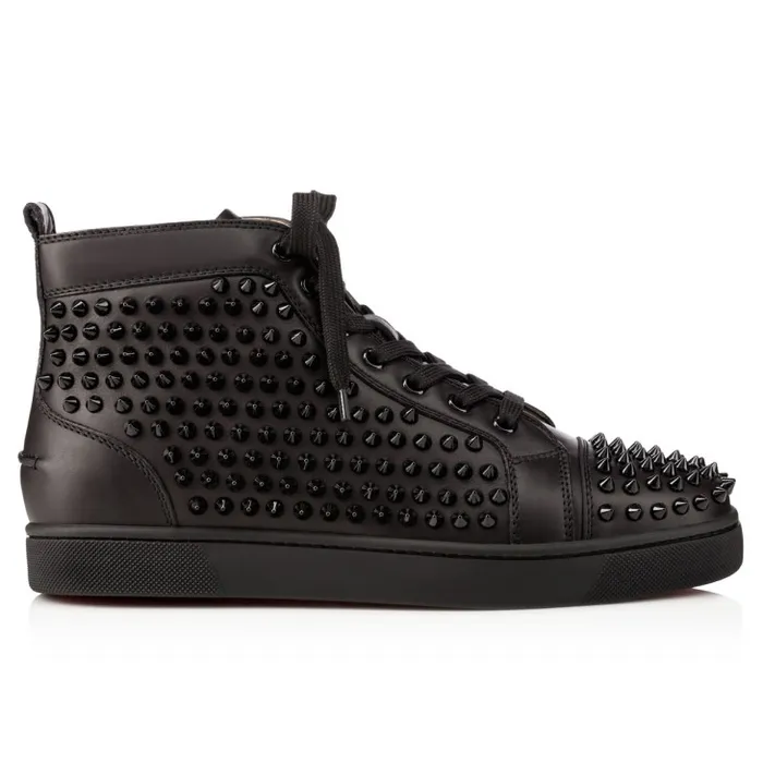 Christian Louboutin Sneakers Men Louis Spikes Sneakers 8211 Calf Leather And Spikes 8211 Black