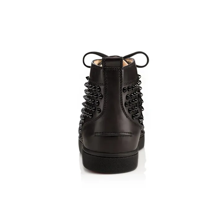 Christian Louboutin Sneakers Men Louis Spikes Sneakers 8211 Calf Leather And Spikes 8211 Black