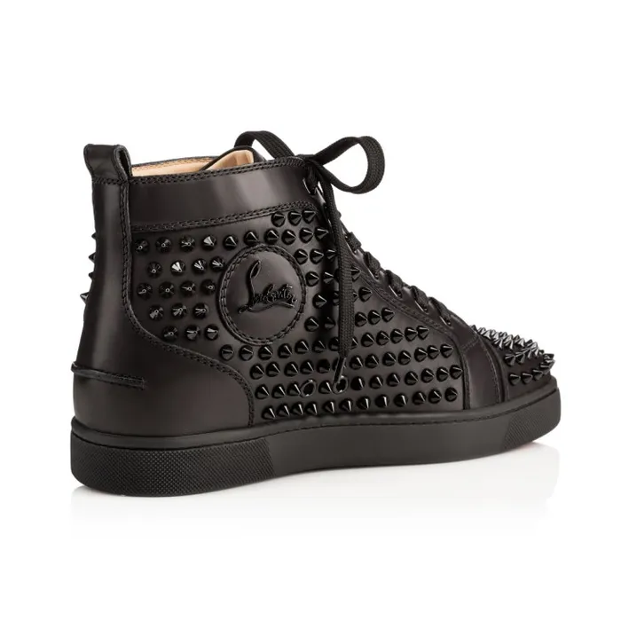 Christian Louboutin Sneakers Men Louis Spikes Sneakers 8211 Calf Leather And Spikes 8211 Black
