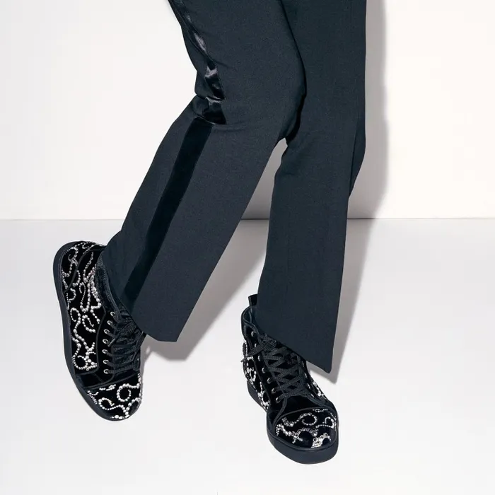 Christian Louboutin Sneakers Men Octolouis Strass Hightop Sneakers 8211 Velvet And Strass 8211 Black Christian Louboutin Sneakers Men Octolouis Strass Hightop Sneakers 8211 Velvet And Strass 8211 Black