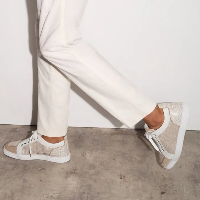 Christian Louboutin Sneakers Men Rantulow Orlato Sneakers 8211 Veau Velours Damier Canva And Calf Leather 8211 Natural Christian Louboutin Sneakers Men Rantulow Orlato Sneakers 8211 Veau Velours Damier Canva And Calf Leather 8211 Natural