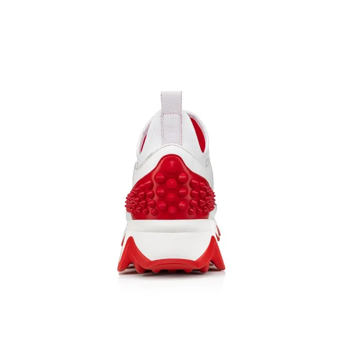 Christian Louboutin Sneakers Men Sharkyloub SP Spikes Sneakers 8211 Calf Leather Neoprene And Spikes 8211 White