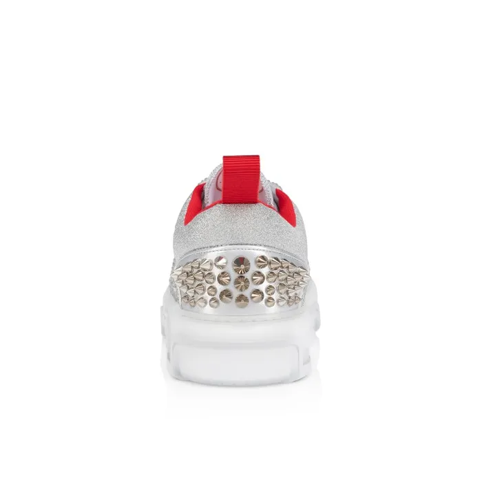 Christian Louboutin Sneakers Women Astroloubi Strass Sneakers 8211 Calf Leather And Strass 8211 Silver