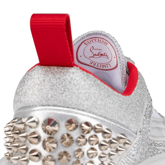 Christian Louboutin Sneakers Women Astroloubi Strass Sneakers 8211 Calf Leather And Strass 8211 Silver