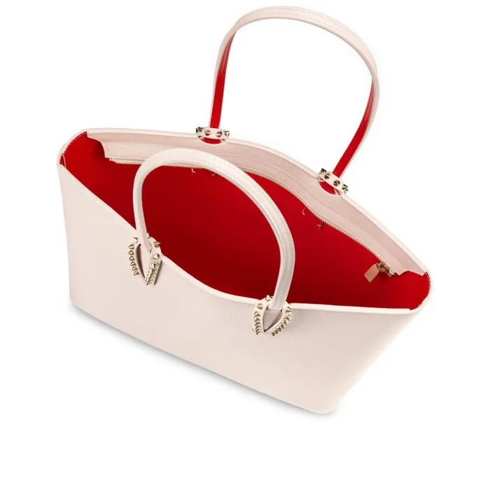 Christian Louboutin Totes Women Cabata Tote Bag 8211 Grained Calf Leather 8211 Leche