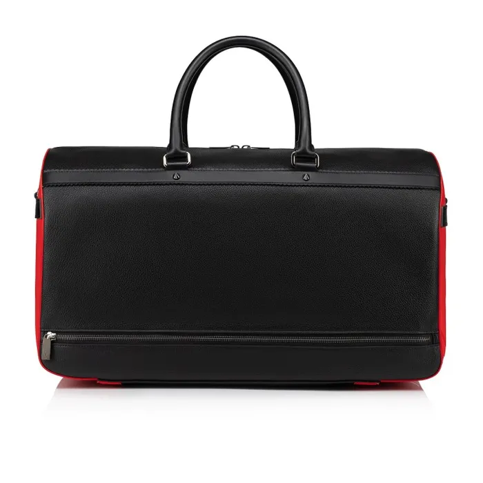 Christian Louboutin Travel Bags Men Ruisbuddy Duffle Bag 8211 Grained Calf Leather And Rubber 8211 Black