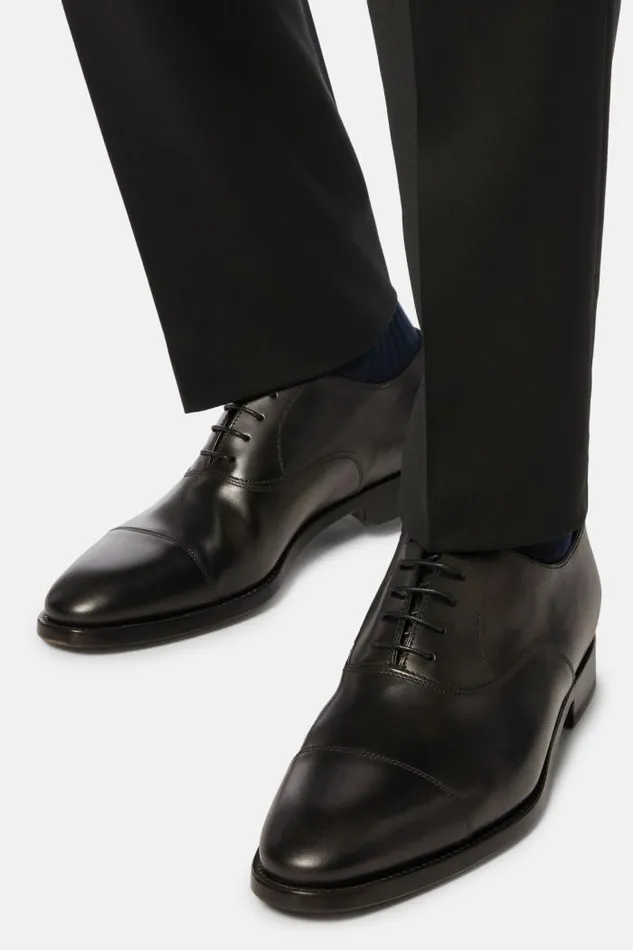 Classic Men Boggi Milano Leather Oxford Shoes Black Classic Men Boggi Milano Leather Oxford Shoes Black