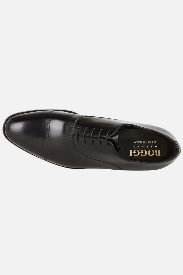 Classic Men Boggi Milano Leather Oxford Shoes Black Classic Men Boggi Milano Leather Oxford Shoes Black