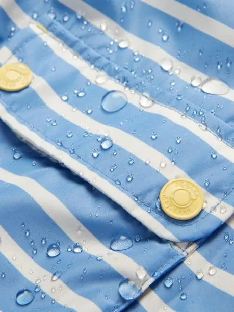 Coats and Jackets Girls Joules Blue and White Striped Waterproof Raincoat