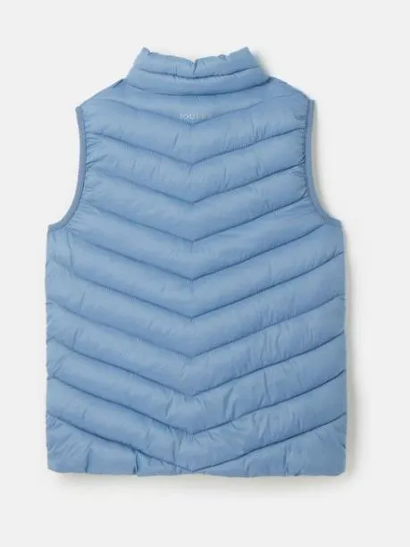 Coats and Jackets Girls Joules Blue Showerproof Quilted Gilet