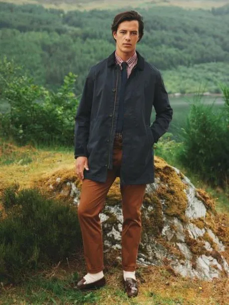 Coats and Jackets Men Joules Navy Blue Waterproof Raincoat
