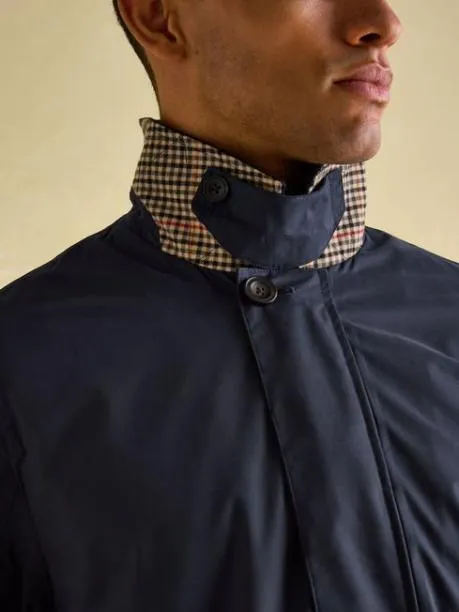 Coats and Jackets Men Joules Navy Blue Waterproof Raincoat