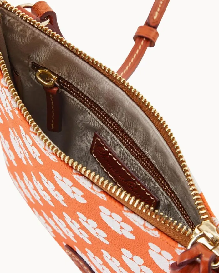 Collegiate Clemson University North South Top Zip Crossbody Clemson Women Dooney and Bourke Crossbodies Collegiate Clemson University North South Top Zip Crossbody Clemson Women Dooney and Bourke Crossbodies