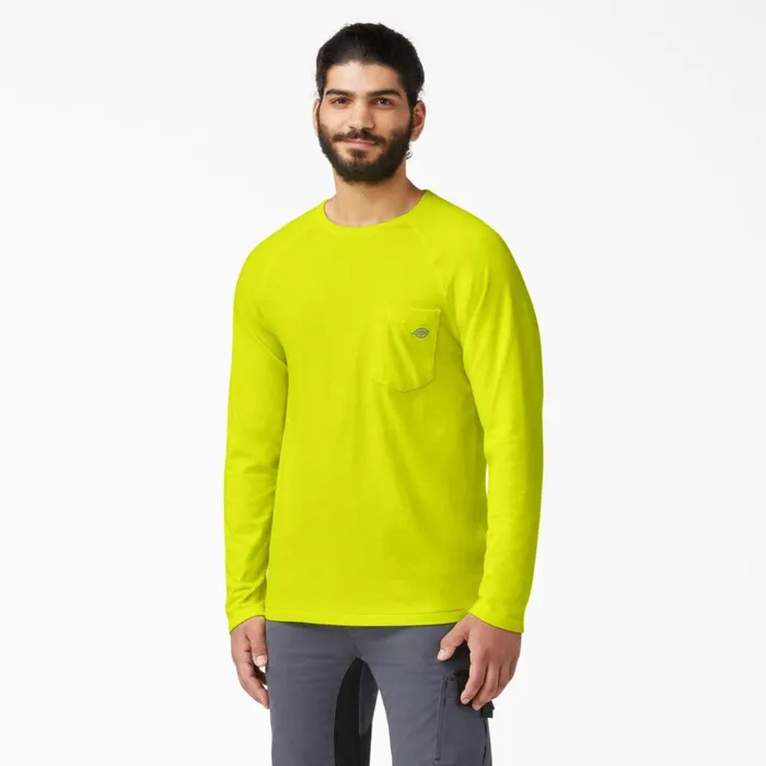 Cooling Long Sleeve Pocket TShirt Bright Yellow Bright Yellow bwd Men Dickies Long Sleeve Work Shirts Cooling Long Sleeve Pocket TShirt Bright Yellow Bright Yellow bwd Men Dickies Long Sleeve Work Shirts