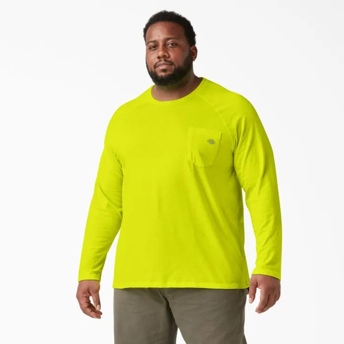 Cooling Long Sleeve Pocket TShirt Bright Yellow Bright Yellow bwd Men Dickies Long Sleeve Work Shirts Cooling Long Sleeve Pocket TShirt Bright Yellow Bright Yellow bwd Men Dickies Long Sleeve Work Shirts