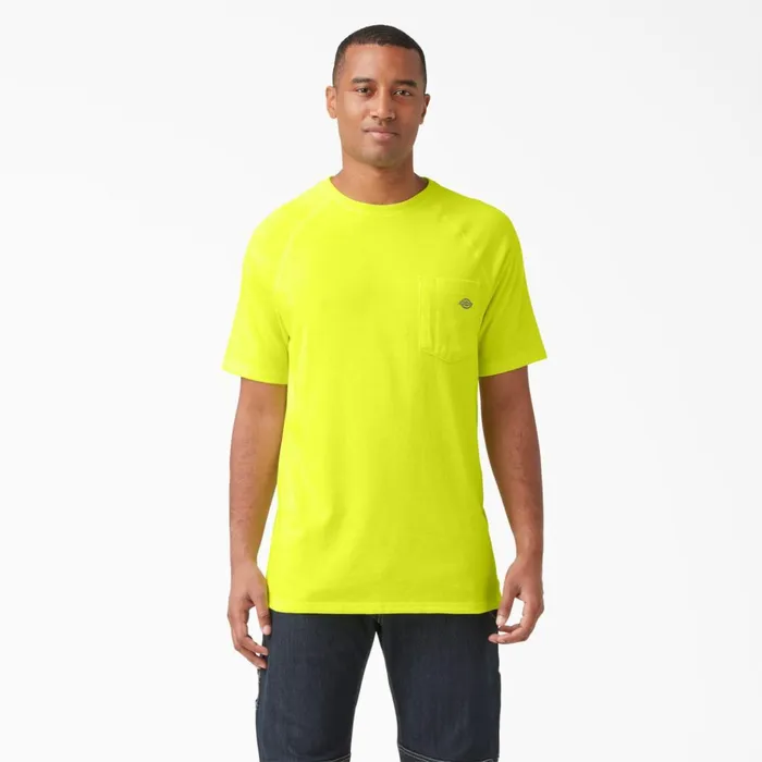 Cooling Short Sleeve Pocket TShirt Bright Yellow Bright Yellow bwd Men Dickies Work Shirts Cooling Short Sleeve Pocket TShirt Bright Yellow Bright Yellow bwd Men Dickies Work Shirts