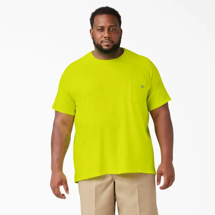 Cooling Short Sleeve Pocket TShirt Bright Yellow Bright Yellow bwd Men Dickies Work Shirts Cooling Short Sleeve Pocket TShirt Bright Yellow Bright Yellow bwd Men Dickies Work Shirts
