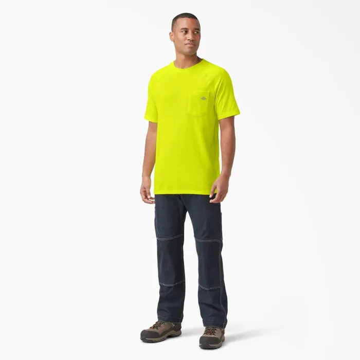 Cooling Short Sleeve Pocket TShirt Bright Yellow Bright Yellow bwd Men Dickies Work Shirts Cooling Short Sleeve Pocket TShirt Bright Yellow Bright Yellow bwd Men Dickies Work Shirts