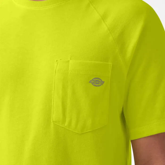 Cooling Short Sleeve Pocket TShirt Bright Yellow Bright Yellow bwd Men Dickies Work Shirts Cooling Short Sleeve Pocket TShirt Bright Yellow Bright Yellow bwd Men Dickies Work Shirts